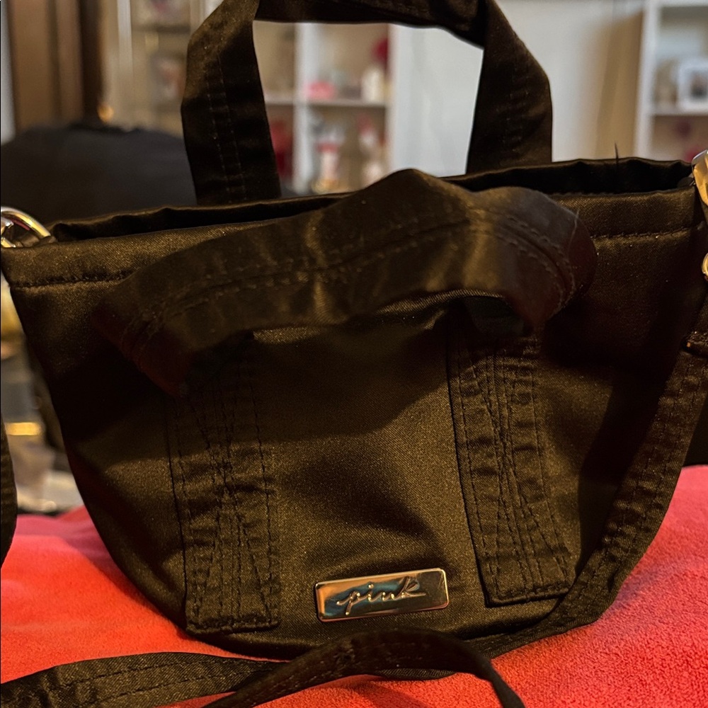 PINK Victoria's Secret Black and Pink Tote
